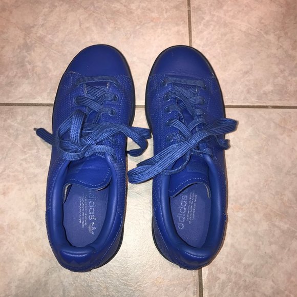 adidas Stan Smith AdiColor Blue Leather Sneaker - Picture 3 of 8